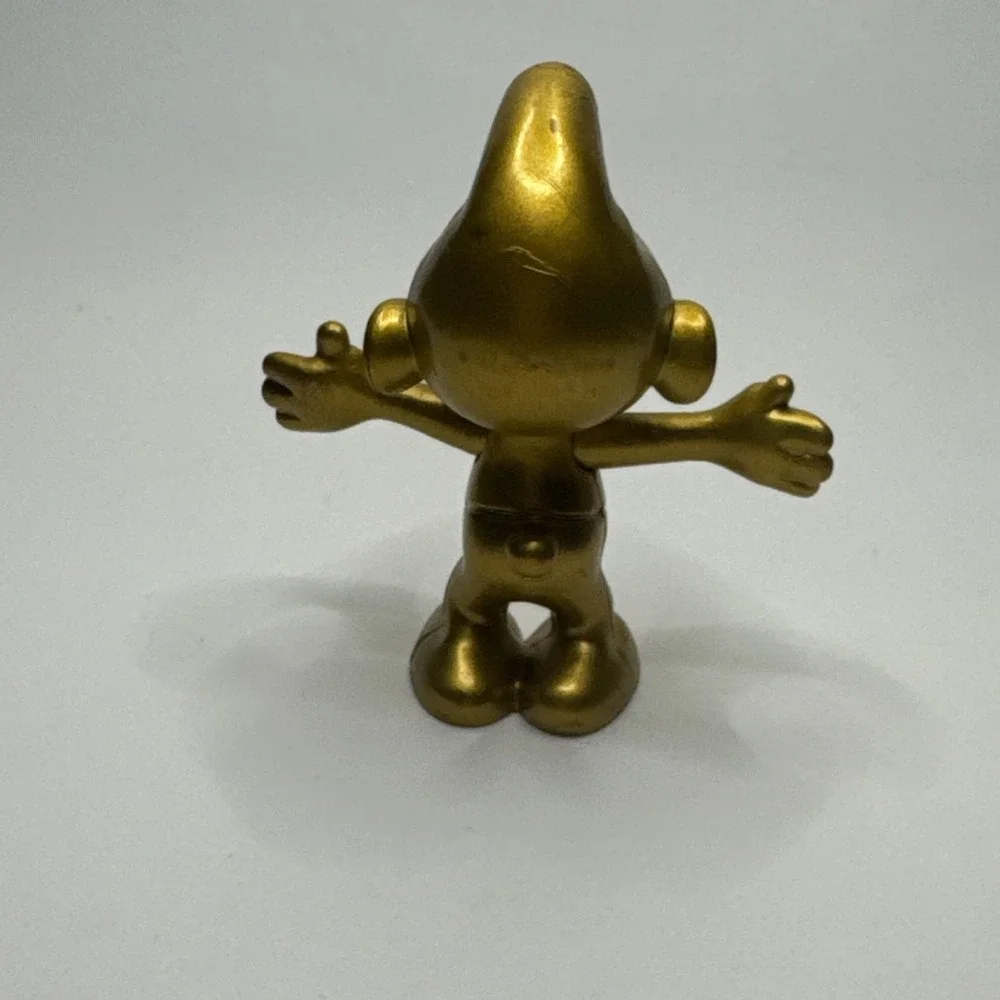 Golden Smurf Collectible Toy Rare 50th Anniversary Edition Peyo '08 Figure Jakks